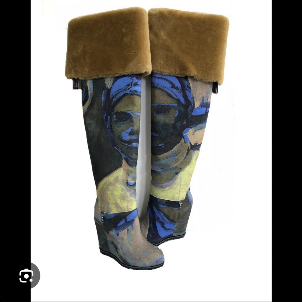 UGG Multicolor Artistic Heeled Boots